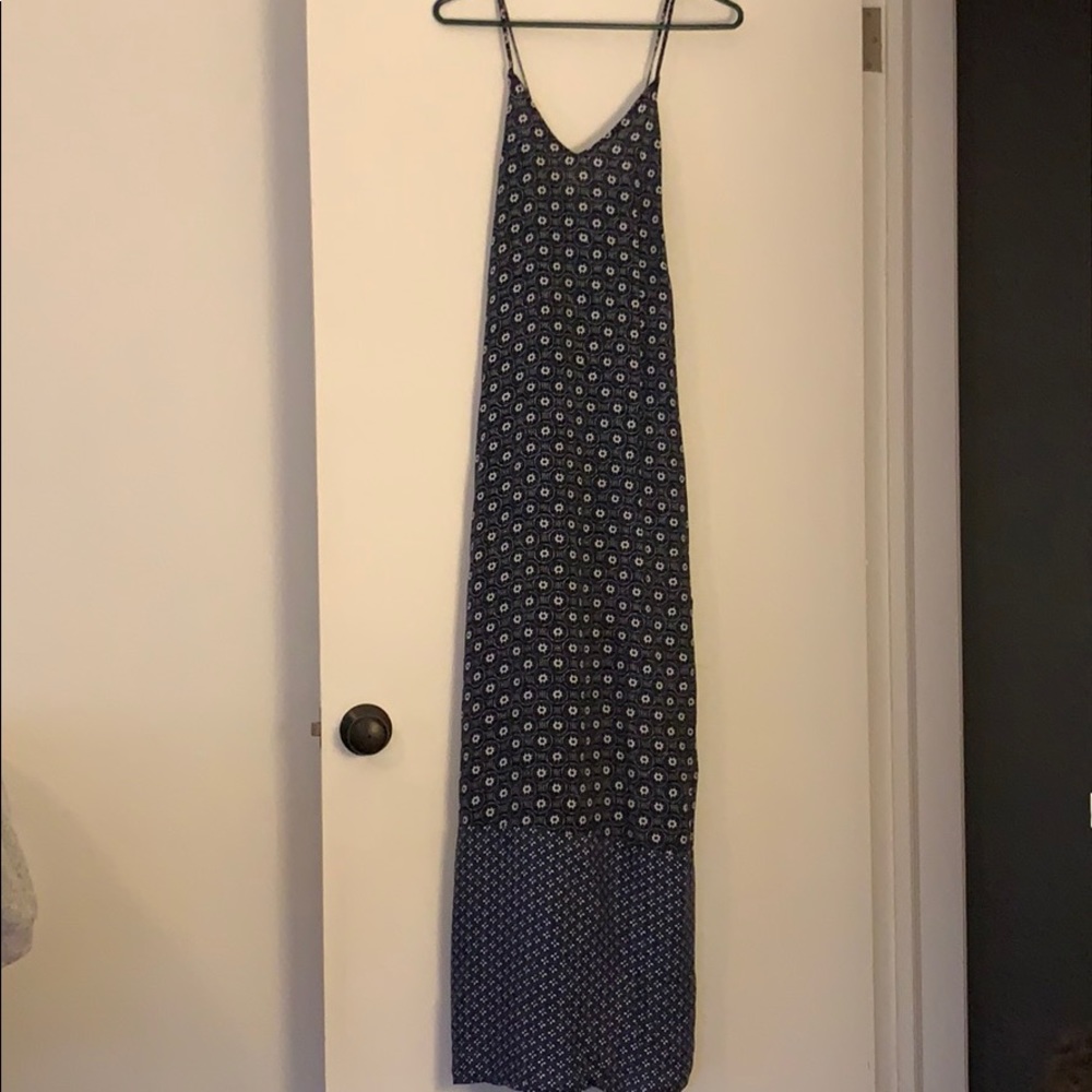 Navy Printed Maxi Dress